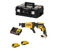 Atornillador de Pladur DeWALT DCF620D2K (2 x 2,0 Ah + DCB112 + TSTAK II + Cargador rápido de tornillos)