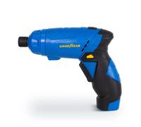 Atornillador Eléctrico Recargable GOODYEAR, 3.6V, 210RPM, 9 Posiciones, Mango Articulable, 400grs, Luz LED