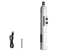 Atornillador Inalámbrico 1300mAh Recargable USB(White) | ergonómico, mango , reduce fatiga, uso prolongado, tareas delicadas hogar