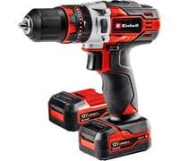 Einhell Taladro de impacto sin cable TE-CD 12/1 Li-i (2x 2,0Ah Li-Ion, 12 V, 22 ajustes de par, caja cambios 2 veloc., incl. función taladro impacto, LED, incl. 2x 2,0 Ah batería + 45 min. cargador)