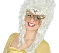 Atosa - 16484 - Máscara Veneciana De Cortesana - Color Dorado - Material Metal - Adulto