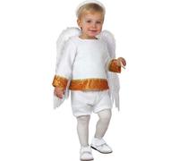 Atosa - 17262 - Disfraz De Angel niño bebé - talla 0 a 6 meses - color blanco - Navidad