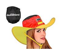 Atosa-24582 Atosa-24582-Gorro Cowboy Alemania Plegable-Mundial De Fútbol Y Deportes, Color Amarillo, Rojo y Negro (24582)