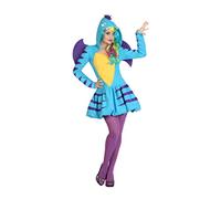 Atosa-26915 Atosa-26915-Disfraz Dragon-Adulto M a L- Mujer- azul, Color (26915)