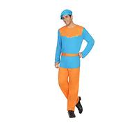 Atosa-30764 Papá Noel Atosa-30764-Disfraz PAJE Hombre Adulto-Talla Navidad, Color Azul, M-L (30764)