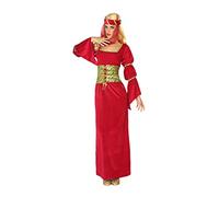 Atosa disfraz dama medieval mujer adulto rojo M