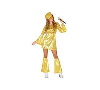 Atosa - 39001 - Disfraz Disco Dorado- Talla M-L - Color Dorado para Mujer Adulto