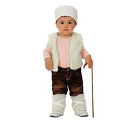 Atosa-50859 Disfraz Pastor Niño Bebé-Talla, color blanco, 0 a 6 meses (50859)