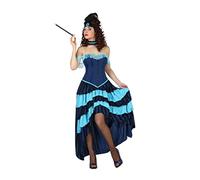 Atosa-57609 Atosa-57609-Disfraz Cabaret-Adulto Mujer, Color azul, M a L (57609