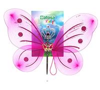 ATOSA set alas y varita hada fantasía morado mujer adulto