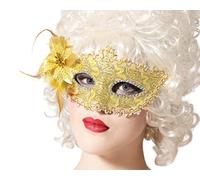 ATOSA antifaz dorado mascara veneciana con flor