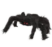 ATOSA araña peluda negra con ojos rojos 20x28 cm