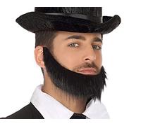 ATOSA barba negra postiza estilo abraham lincoln para carnaval o teatro