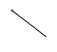 ATOSA bastón negro con bola plateada 80 cm para disfraz de señor o villano