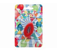 ATOSA bl. vela 9x14x2cm nº 0 rojo