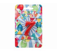 ATOSA bl. vela 9x14x2cm nº 7 rojo