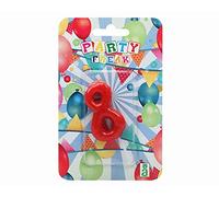 ATOSA bl. vela 9x14x2cm nº 8 rojo