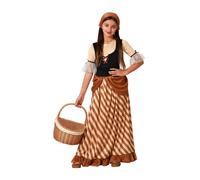 Atosa Brown Innest Costume Dress with Headband for Girls 5-6 Years