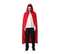 ATOSA capa larga roja con capucha de terciopelo 140 cm para cuentos
