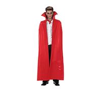 ATOSA capa larga roja con cuello alto de 140 cm para disfraz de vampiro TALLA ÚNICA