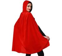 ATOSA capa roja con capucha de terciopelo 100 cm para caperucita