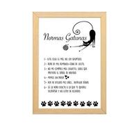 ATOSA cartel decoración normas gatunas 35*25 cm