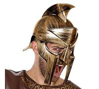 ATOSA casco de gladiador romano dorado con cresta para luchador épico
