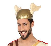 ATOSA casco romano dorado con alas para disfraz de gladiador o dios mitológico