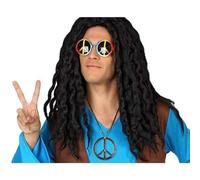 ATOSA colgante hippie años 60 símbolo paz 15*14 cm