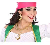 ATOSA collar y pendientes monedas doradas carnaval mujer adulto
