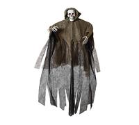 ATOSA decoración colgante calavera con capa marrón 173cm con luz y sonido