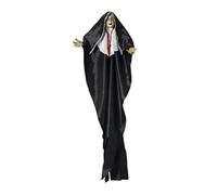 ATOSA decoración colgante monje con capucha negra y luz 137cm