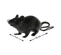 ATOSA decoración rata negra halloween 22x9cm
