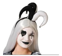 ATOSA diadema arlequín blanco y negro mujer adulto