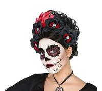 ATOSA diadema catrina rosas negras calavera mujer adulto