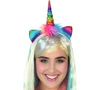 ATOSA diadema con cuerno y orejas de unicornio multicolor para mujer