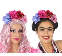 ATOSA diadema flores rosas coloridas