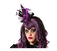 ATOSA diadema halloween bruja morado mujer adulto