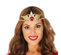 ATOSA diadema metal superheroína mujer dorado