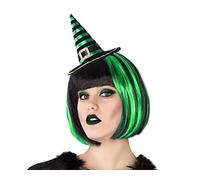 ATOSA diadema sombrero bruja verde dorado