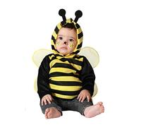 Atosa | Disfraz Abeja para Bebés | Traje Amarillo y Negro con Capucha y Alas | Insecto Divertido para Fiestas, Carnaval y Halloween | Tejido Suave Aterciopelado | Disfraces Infantiles | 12-24 Meses