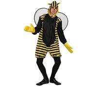 Atosa | Disfraz Abeja para Hombre y Mujer | Incluye Mono Amarillo con Capucha, Alas y Guantes | Disfraz Original y Divertido para Adultos | Carnaval, Halloween y Fiestas Temáticas | Amarillo | XS-S