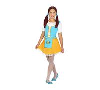 Atosa-20506 Infantil Disfraz Alemana, ajedrez, color amarillo, 3 a 4 años (20506)