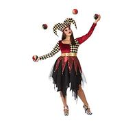 Atosa disfraz arlequin rojo adulto mujer adulto XL