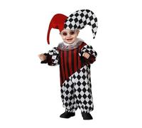 Atosa Disfraz Arlequín rojo con gorro para bebé/niño 24 meses