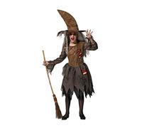 Atosa disfraz bruja malvada maléfica verde y negro niña