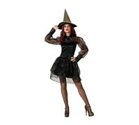 Atosa disfraz bruja negro vestido con sombrero mujer adulto M