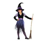Atosa disfraz bruja niña infantil violeta