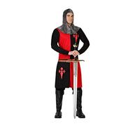 Atosa disfraz caballero cruzadas hombre adulto rojo negro XS