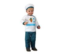 Atosa-16913 Cook Man Disfraz Cocinero, ajedrez, color negro, 6 a 12 meses (16913)